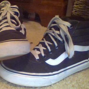 Black and white vans